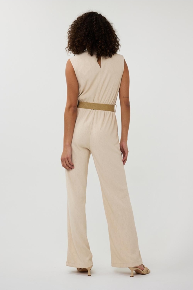 JUMPSUIT FANCY CRINKLE SP25 30018 168 light sand